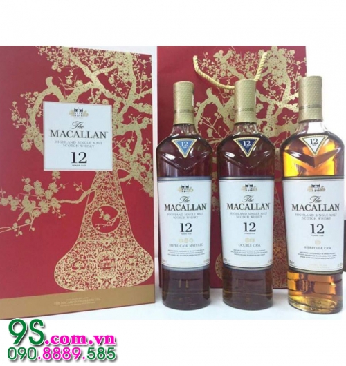Rượu Single Malt Macallan 12 YO Double Cask Gift box 700ml/40%